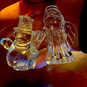 2 Waterford Crystal ornaments.  1 snowman and 1 Angel.  Beautiful and solid